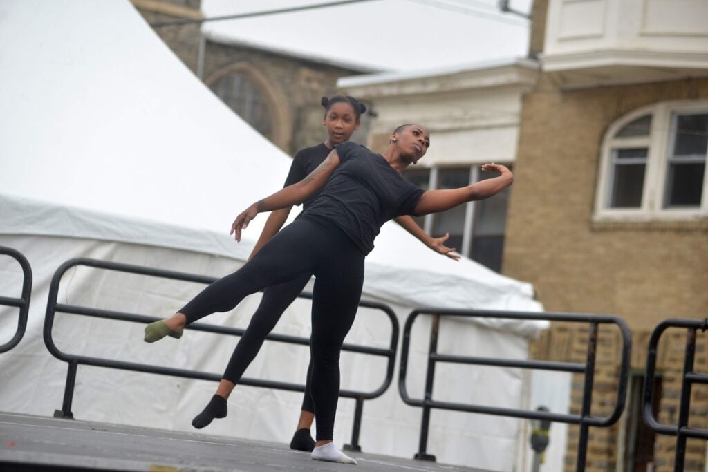 Student and Instructor Dancing